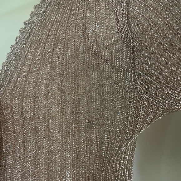 Topshop Metallic Rose Gold Top - Picture 8 of 9